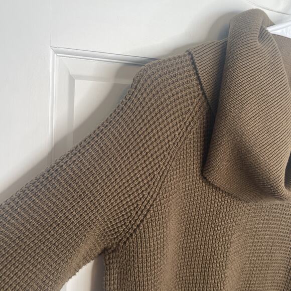 Michael Kors Women's Waffle Knit Cowl Neck Sweater Sz L Long Sleeve Cozy Modern - Picture 9 of 13